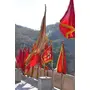 Jioo Organics Hanuman Ji Jhanda | Bajrangbali Flag | Satin | Size: Normal (25x38x48 Inch), 3 image
