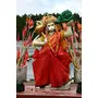 Jioo Organics Hanuman Ji Jhanda | Bajrangbali Flag | Satin | Size: Small (20x22x32 Inch), 3 image