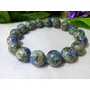 Crystal Cave Exports Natural K2 Stone (Blue Azurite) Natural Bracelet K2 Jasper Bracelet Azurite Granite Natural Jasper Stone Bracelet Azurite in Granite 12 mm, 2 image