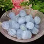Crystal Cave Exports Blue Lace Agate Tumbled Stone 100 Gram metaphysical crystalsBlue gemstones feng shui throat chakraSoothing Calming Eases Anger Reiki, 3 image