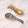 Kirat Creations Ceramic Spoon Rest (8.75 x 3.5 x 1inch White and Blue), 3 image