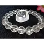 Crystal Cave Unisex Exports Natural Phenacite faceted Crystal beads Stone Bracelets (White 12 mm), 3 image