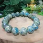 Crystal Cave Exports Natural K2 Stone (Blue Azurite) Natural Bracelet K2 Jasper Bracelet Azurite Granite Natural Jasper Stone Bracelet Azurite in Granite 12 mm, 5 image