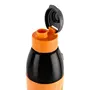 Cello Puro Steel-X Zen Inner Steel Outer Plastic with PU Insulation Water Bottle 600ml Orange, 5 image