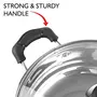 Cello Steelox Induction Compatible Stainless Steel Kadhai 3 LTR with Glass Lid 3LTR, 6 image