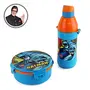 Cello Tiffy Gift Set Insulated Lunch Box + Water Bottle Inner Steel (Batman) & H2O Unbreakable Plastic Bottle 1 Litre Assorted Color Combo, 3 image