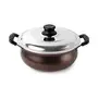 Cello Non Stick Induction Compatible Gravy/Biryani Handi with Stainless Steel Lid 2.5 LTR Brown, 5 image