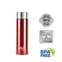 Cello H2O Stainless Steel Water Bottle Set 1 Litre Set of 2 Red, 5 image