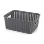 Cello Style Knit Small Basket Without Lid Set of 3 Grey, 5 image