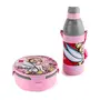 Cello Tiffy Gift Set Insulated Lunch Box 460ml with Stainless Steel Inner & Plastic Water Bottle 400ml (Tinker Bell) Pink, 6 image