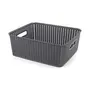 Cello Style Knit Small Basket Without Lid Set of 3 Grey, 4 image