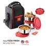 Maxfresh Thermi Stainless Steel Lunch Pack 3 PC Capacity - 275Ml x 1 Pc 350Ml x 2 pc (Red), 3 image