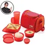 Cello Max Fresh Sling 5 Container Lunch Box With Bag Orange, 2 image