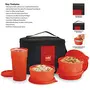 Cello Max Fresh Polypropylene Super Lunch Box Set 4-Pieces Red, 4 image