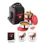 Maxfresh Thermi Stainless Steel Lunch Pack 3 PC Capacity - 275Ml x 1 Pc 350Ml x 2 pc (Red), 5 image