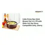 Cello Prima Non Stick Biryani Pot 5.5 LTR with Glass Lid gass Stove Compatible Only Cherry, 2 image