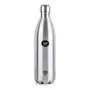Cello Swift Silver 1 L Flask and Cello Puro Steel Inner Steel Outer Plastic with PU Insulation 900 ml Black Water Bottle, 2 image