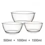 Cello Ornella Toughened Glass Mixing Bowl without Lid Set of 3 (500ml1000ml1500ml), 6 image