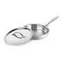 Cello Armour Induction Base Tri-Ply Fry Pan with Stainless Steel Lid 24cm, 7 image
