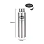 Cello Crysta Stainless Steel Single Walled Water Bottle 1000ml 2pcs Silver, 4 image