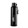Cello Swift Silver 1 L Flask and Cello Puro Steel Inner Steel Outer Plastic with PU Insulation 900 ml Black Water Bottle, 5 image