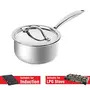 Cello Induction Base Tri-Ply Sauce Pan with Stainless Steel Lid 1.6 Litre 16cm, 3 image