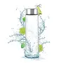 Cello H2O Steelo Borosilicate Glass Water Bottle Microwave Safe Clear 1000ml (CLO_GLS_H2OSTEELO_1000ML), 4 image
