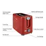 Cello Quick 2Slice Pop Up 300 Toaster (Red), 5 image