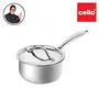 Cello Induction Base Tri-Ply Sauce Pan with Stainless Steel Lid 1.6 Litre 16cm, 2 image
