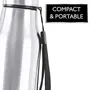 Cello Goldie Stainless Steel Water Bottle 1000 ml Set of 1 Silver, 7 image
