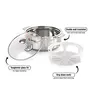 Cello Smart Serve Stainless Steel Double Walled Casserole Gift Set Insulated 900ml 2pc Silver, 4 image