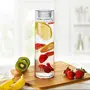 Cello H2O Soda-lime Glass Fridge Water Bottle with Plastic Cap 1000ml Clear, 6 image