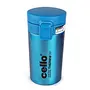 Cello Monty Stainless Steel Double Walled Carry Flask Insulated 300ml 1pc Blue, 3 image