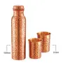Cello Diva Gift Set Floral Copper Water Bottle with 2 Copper Glass Drinkware 1000 ML Bottle 300 ML Glass, 6 image
