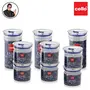 Cello Fabio Plastic Jar Storage Container with Air-Tight Vacuum Rubber Lock - 6 x 500 ml 3 x 1100 ml 9 Pieces Blue, 3 image