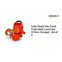 Cello Plastic Max Fresh Fresh Matiz Lunch Box (375ml Orange) - Set of 3, 2 image