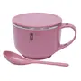 Jaypee Plus Stainless Steel Solid Soup Container with Lid & Spoon Holder Soup-tok - Pink, 2 image
