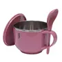 Jaypee Plus Stainless Steel Solid Soup Container with Lid & Spoon Holder Soup-tok - Pink, 3 image