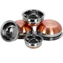 Dynore Stainless Steel Copper Bottom 5 Pcs Serving Handi with Lid, 3 image