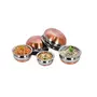 Dynore Stainless Steel Copper Bottom 5 Pcs Serving Handi with Lid, 5 image