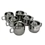 Dynore Stainless Steel Double Wall 12 Apple Cups with 12 Saucers- 90 ml Each, 3 image