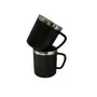 Dynore Stainless Steel Black Sober Tea/Coffee Cup- Set of 6 Black, 2 image