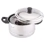 Dynore Stainless Steel Multipurpose 4x4 Idli plates Steamer Cooker Set Of 5, 3 image