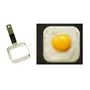 Dynore Non Stick Fry Pan with lid and Stainless Steel Square Egg/Pancake Ring with Handle, 3 image
