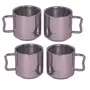 Dynore Stainless Steel Coffee Warmer 1000 ml with 4 Tea Mug 160 ml- Set of 5, 3 image
