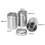 Dynore Stainless Steel Kitchen Storage Canisters with See Through lid - Set of 3 - Size 8,9,10, 2 image