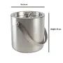 Dynore Double Walled Stainless Steel Insulated Ice Bucket 1.5 LTR with Lid and Ice Tong and Tall peg Measure 30/60 ml, 3 image