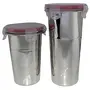 Dynore Stainless Steel 5 Pc Pink Tiffin with 2 Glass Tumbler 400/600 ml- Set of 7, 4 image