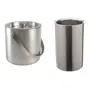 Dynore Stainless Steel Double Wall Ice Bucket 1500 ml with Wine Cooler 800 ml- Set of 2