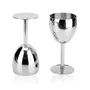 Dynore Set of 6 Stainless Steel Goblet (Wine) Glass, 3 image